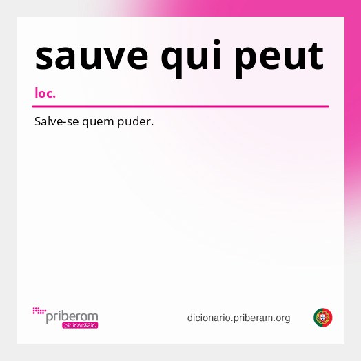 Significado de sauve qui peut